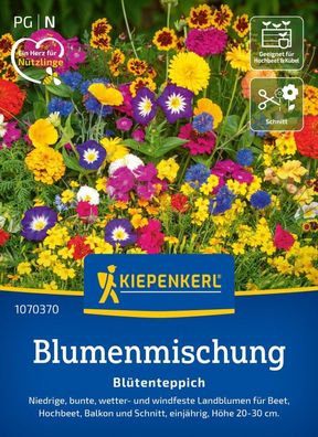 Blumenmischung Blütenteppich, wetterfeste Landblumenmischung - für Beet,