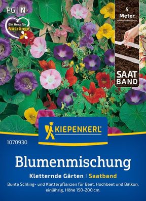 Blumenmischung Kletternde Gärten, Saatband, Schling- u Kletterpflanzen für