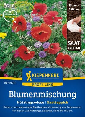 Blumenmischung Nützlingswiese, Saatteppich, Pollen, u Nektarreiche Beetblumen