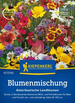 Blumenmischung Amerikanische Landblumen, Bunte, in Nordamerika heimische