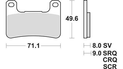 TRW Bremsbelag "MCB 752" Satz Typ TRQ Sinter