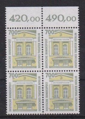 BRD 1993 postfrisch SWK 4er Block MiNr. 1691 Deutsches Theater in Berlin