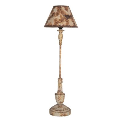 Clayre & Eef Tischlampe Ø 22x71 cm Beige Braun Metall