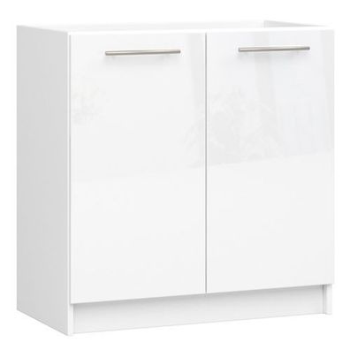 Küchenschrank AKORD OLIWIA modular S80 Weiß 80 cm Front Weiß Hochglanz 80x82x46 cm