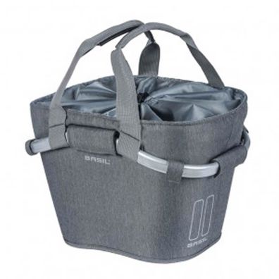 BASIL V.R.-Korb "Carry All Front Basket" Volumen: grey melee