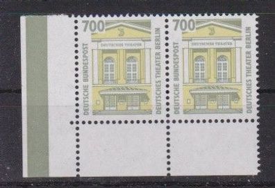 BRD 1993 postfrisch SWK wPaar Ecke unten links MiNr. 1691 Deutsches Theater in Berlin