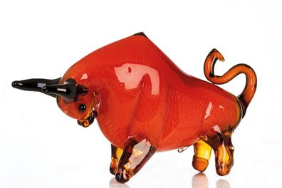 Casablanca Glasart, Figur, Stier, "Stier", Glas, rot, , L. 15 cm, B. 52 cm, H. 28