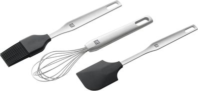 Zwilling Back-Set Twin 3er Set - Edelstahl Backpinsel, Teigschaber, Schneebesen