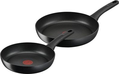 Tefal G28890 Hard Titanium On Pfannen-Set 24 + 28 cm | Aluminium | unbedenkliche