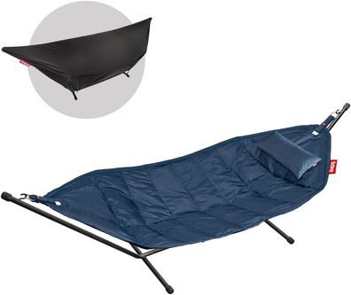 Fatboy Headdemock Deluxe Dunkelblau | Hängematte für Zwei mit Gestell | inkl. Ma