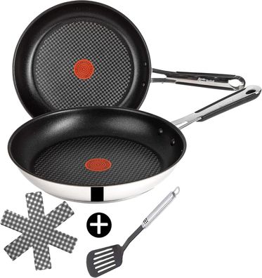 Tefal J90920 Bratpfanne, Edelstahl, Silber, 20 cm, 3