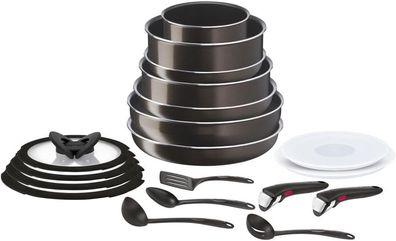 Tefal L15099 Ingenio Titanium 2X XL Intense Maxi Pfannen- und Topfset 19-teilig