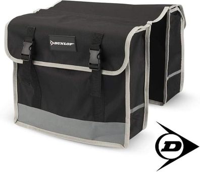 Dunlop FGT19 Doppel-Fahrradtasche Gepäckträgertasche für Rahmen, Cityrad Gepäckt