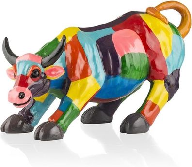 COCOMaison "Kämpfender Bulle Statue als Dekoration, Stierfigur in modernem Desig