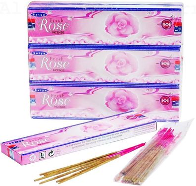 Satya - Räucherstäb.: Satya - Fresh Roseim Verkaufskarton (Inhalt: 30 g)