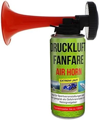 weg-ist-weg-com 6X Druckluftfanfare Air Horn je 210ml, bis zu 60 Signale, Fanfar