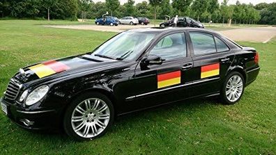 Deutschland Auto Fanfolie 3er Set 90x60cm + 2x 30x45 cm