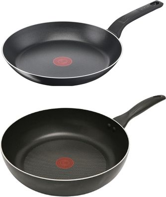 Tefal B30310 Cook&Clean Pfannenset - 28 cm Bratpfanne + 28 cm Wok, Teflon Antiha