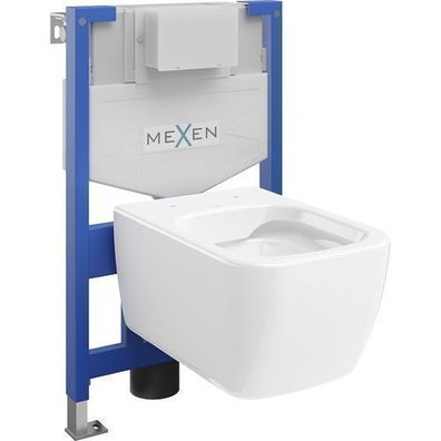 Mexen Felix XS-F WC-Set, Weiß, Glanz, Randlos