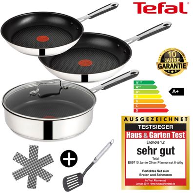 Tefal E30 - Set 16 | Jamie Oliver Pfannenset | 6 teilig | 20 cm + 24 cm + 28 cm