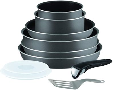 Tefal L20496 Ingenio Topfset Pfannenset Abnehmbarer Griff - 10 TLG, 10 Jahre GAR