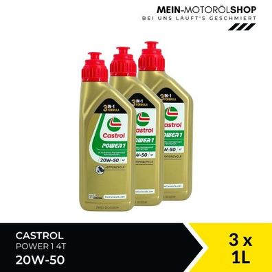 Castrol Power 1 4T 20W-50 3x1 Liter