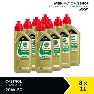 Castrol Power 1 4T 20W-50 8x1 Liter