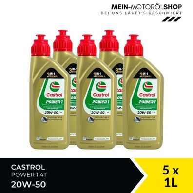 Castrol Power 1 4T 20W-50 5x1 Liter