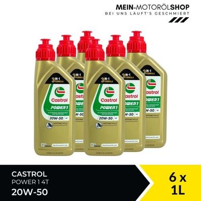 Castrol Power 1 4T 20W-50 6x1 Liter