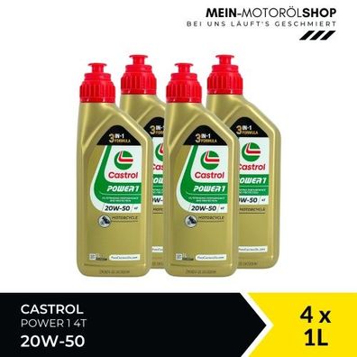 Castrol Power 1 4T 20W-50 4x1 Liter