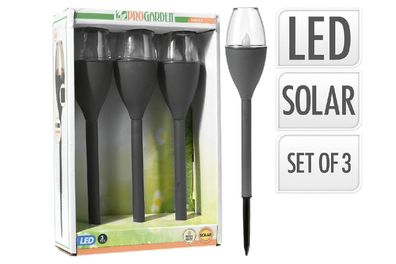 Gartenstecker Solar 38cm 3Stück