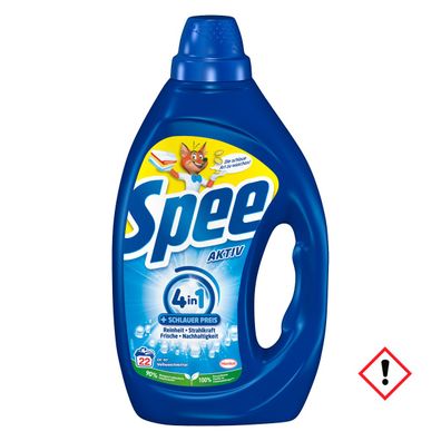 Spee Aktiv Gel 22 Waschladungen für weiße und helle Wäsche 4in1 990ml