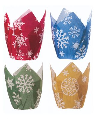 Muffin Tulip Cups, Einweg Papier- Backform, Winter, 160x160x50mm, 4x250 Stk, to go, t