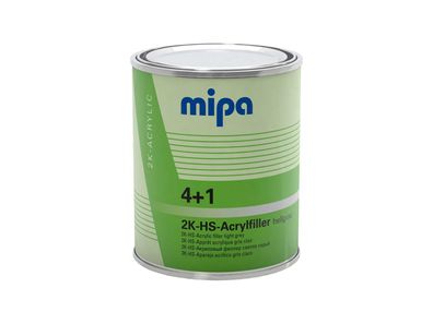 MIPA Grundierfiller "4 + 1 Acrylfiller HS" 1 l Dose, hellgrau