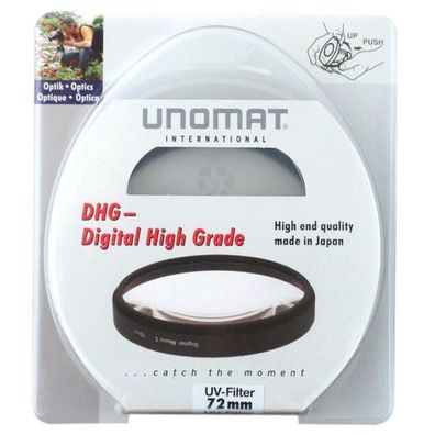 Unomat UV-Filter 72mm UV Speerfilter Digital für DSLR DSLM Systemkamera Objektiv