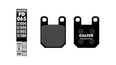 GALFER Bremsbelag "FD065" Satz G1054, Organisch Standard