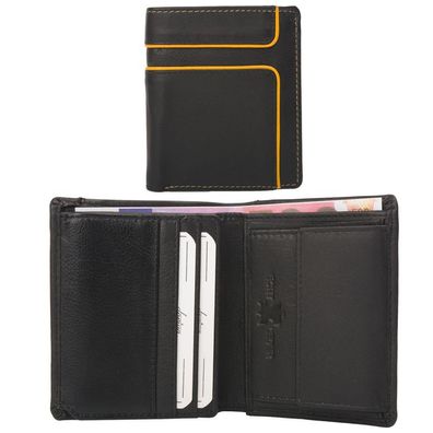 Color Exclusive Kleine Rindleder Geldbörse mit großem Kleingeldfach