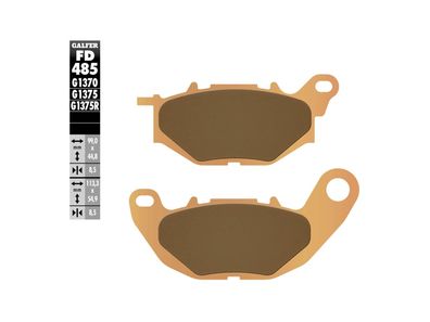 GALFER Bremsbelag "FD485" Satz G1375, Sintermetall Straße &amp; Sport