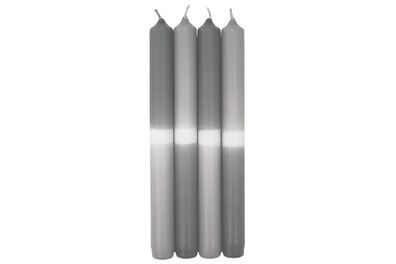 Wiedemann Spitzkerze 25x2,3cm grau silbergrau 4er Pack