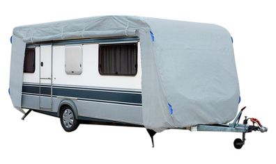 GreenYard Abdeckplane Wohnwagen Wohnmobil Schutzhülle M 550x250x220cm Abdeckung