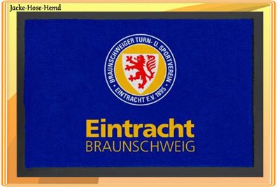 Eintracht Braunschweig Fußmatte Teppich Gr. 40x60cm Fussabtreter Türvorleger NEU