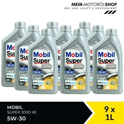 Mobil Super 3000 XE 5W-30 9x1 Liter