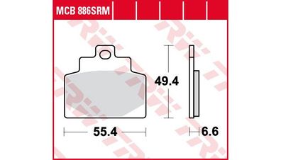 TRW Bremsbelag "MCB 886" Satz Typ SRM Sinter