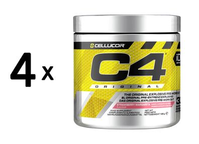 4 x Cellucor C4 Original (30 serv) Strawberry Margarita