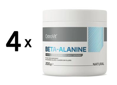 4 x OstroVit Beta-Alanine Powder (200g) Natural