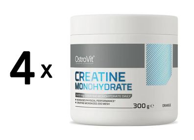 4 x OstroVit Creatine Monohydrate - flavoured (300g) Orange