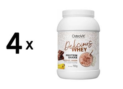 4 x OstroVit WHEYlicious (700g) Chocolate Banana