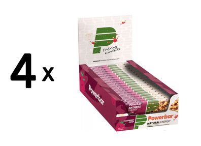 4 x Powerbar Natural Energy Cereal Bar + Magnesium (18x40g) Raspberry Crisp