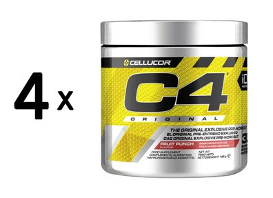 4 x Cellucor C4 Original (30 serv) Fruit Punch