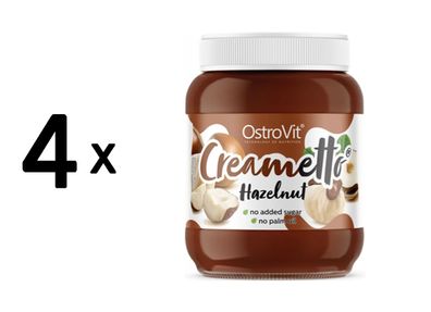 4 x OstroVit Creametto (350g) Hazelnut